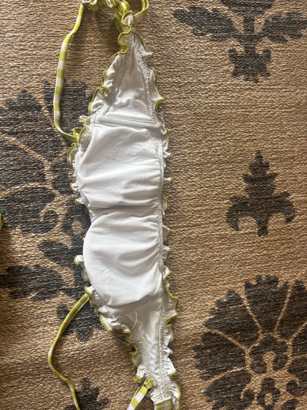 wild fable Lime Gingham Ruffle Bikini - Picture 8 of 12